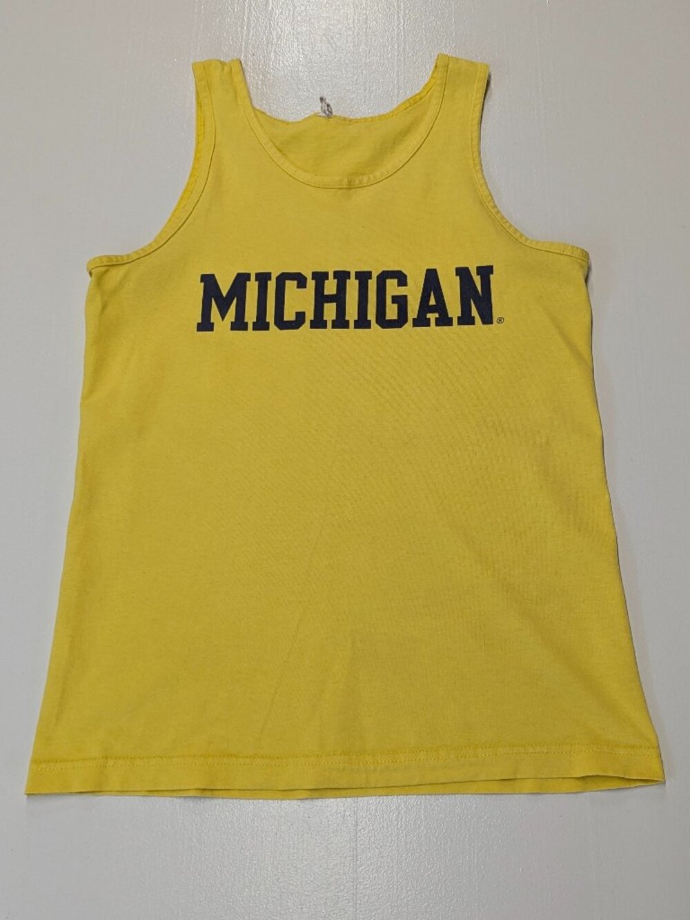 ALSTYLE Apparel and Activewear Size Small Yellow Michigan Tank Top